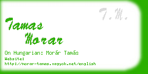 tamas morar business card