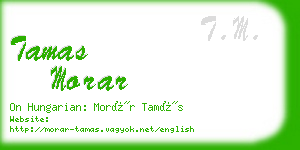 tamas morar business card